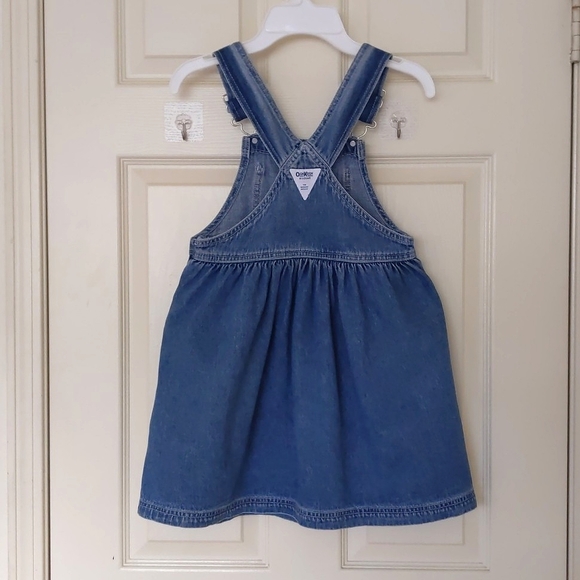 NWOT. OshKosh B'Gosh 100% Cotton Denim Overall Skirt with three pockets. - Picture 2 of 6